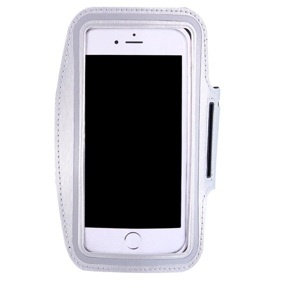 Bolso de brazo para teléfono móvil banda impermeable Deporte Running banda de brazo funda de entrenamiento para 5-6 pulgadas Bolsa de teléfono SAMSUNG iPhone: Small - 5 inches / Gris