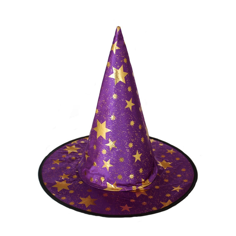 WZCX-Sombrero de de pentagrama para Halloween, sombrero de mago Unisex con personalidad, puntiagudo, novedad de