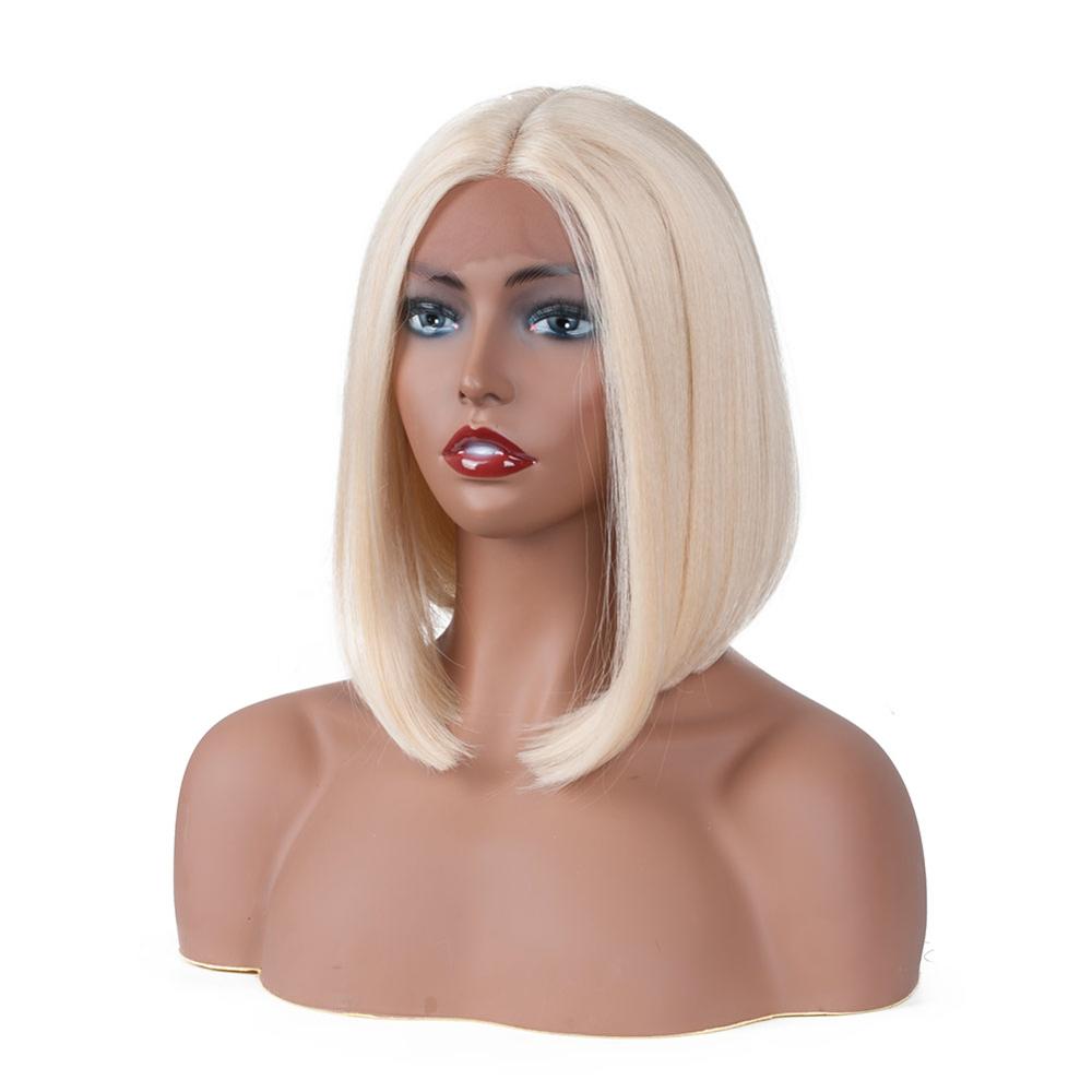Straight Heat Resistant Bob Synthetic Wigs: #613
