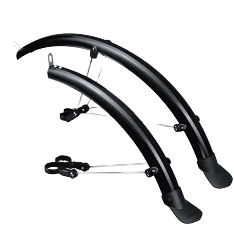 26 inch MTB Bicycle Mudguard Moutain Bike Fender Double Bracing Adjustable Size Bike Wings Chrome Plastic for Disc Brake