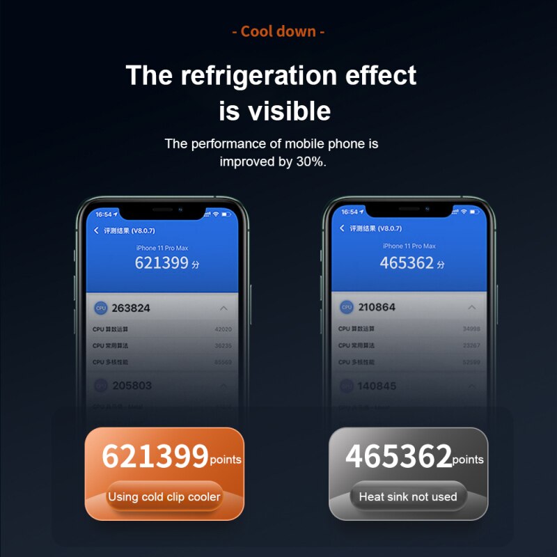 Enfriador de teléfono móvil portátil, ventilador de refrigeración para teléfono inteligente, temperatura de calor, para iphone 12
