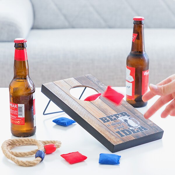 Drinking Game 2-In-1 Bag & Ring Toss 7 Stuks