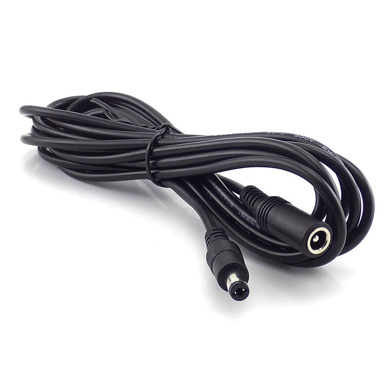0.5M-10M 12V DC Power Cable Female to Male Plug Extension Cord Adapter 12V Power Cords 5.5x2.1mm For LED strip light Camera: 3m