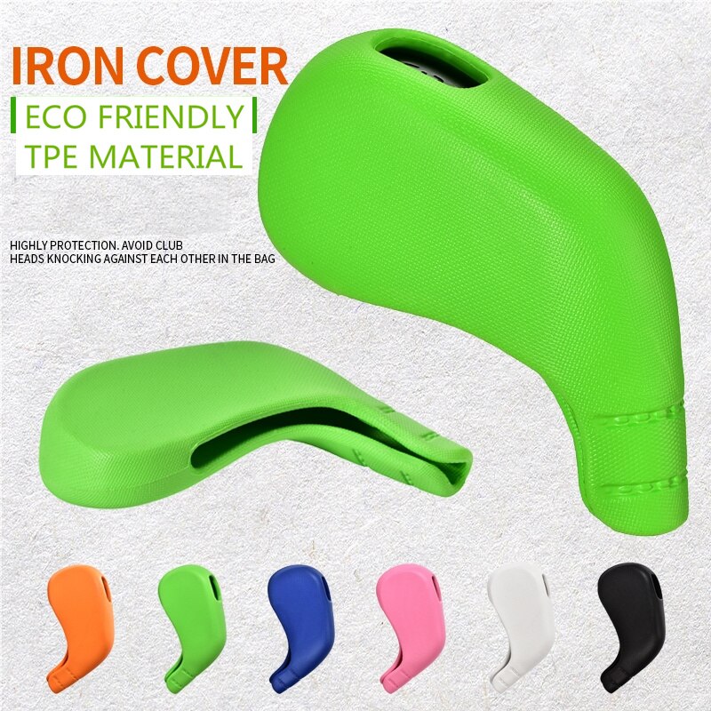 Tpe Zachte Golf Ijzer Cover Patent Milieuvriendelijk Duurzaam Fit Club Multicolor Headcover Enkele 1 Pc