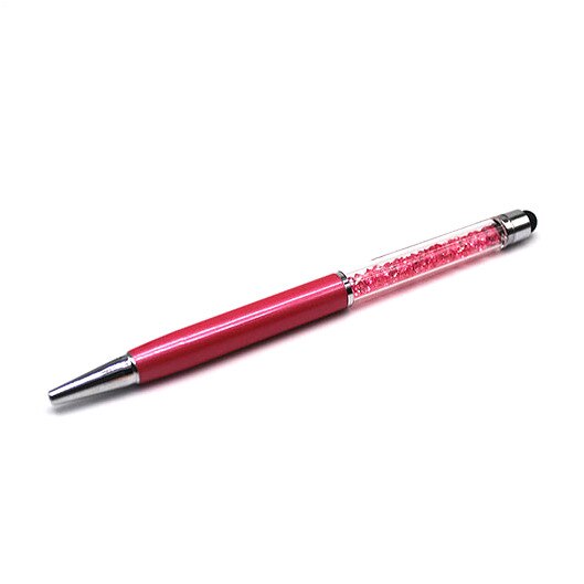 Crystal Ballpoint Pen Touch Screen Stylus Pen Useful 2 in 1 Tablet Pen For Pad Phone Smart Phone: Light Pink