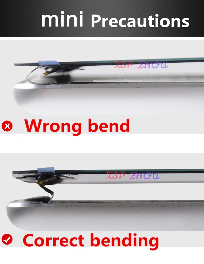 Original til oem ipad mini 1 skærm ipad mini 2 touch skærm  a1432 a1454 a1455 a1489 a1490 a1491 digitizer ic kabel hjem knap