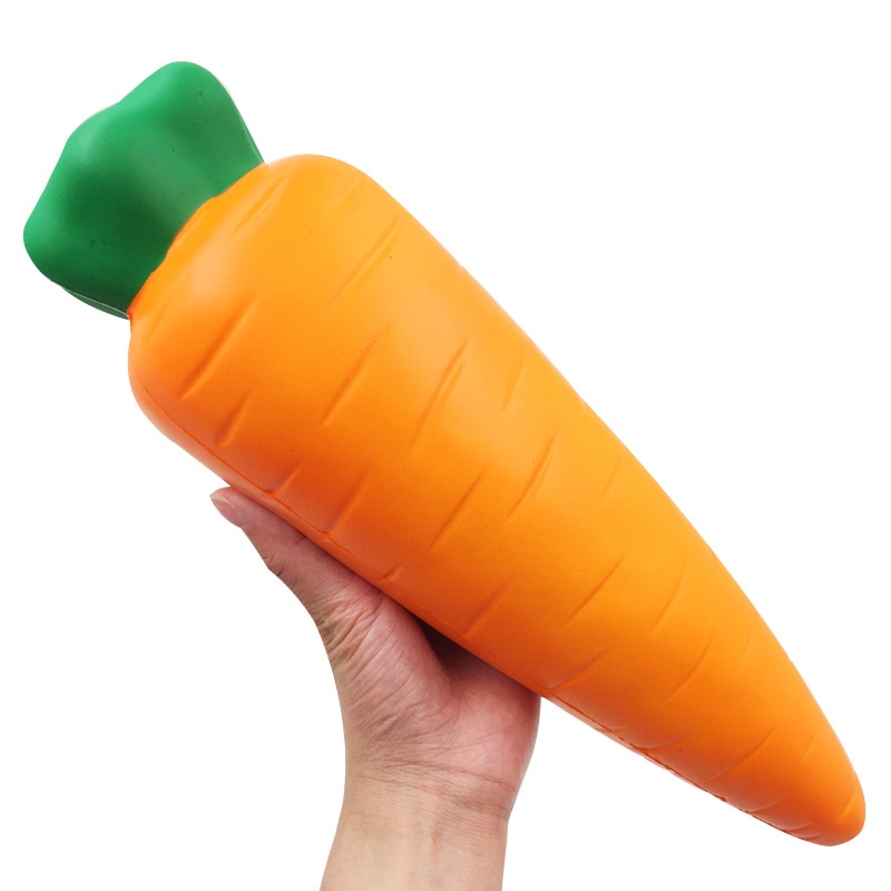 33cm Giant Kawaii Carrot Squishy Jumbo Slow Rising Antistress Decorate Cake Squishies Food Squeeze Toy Figure Collection