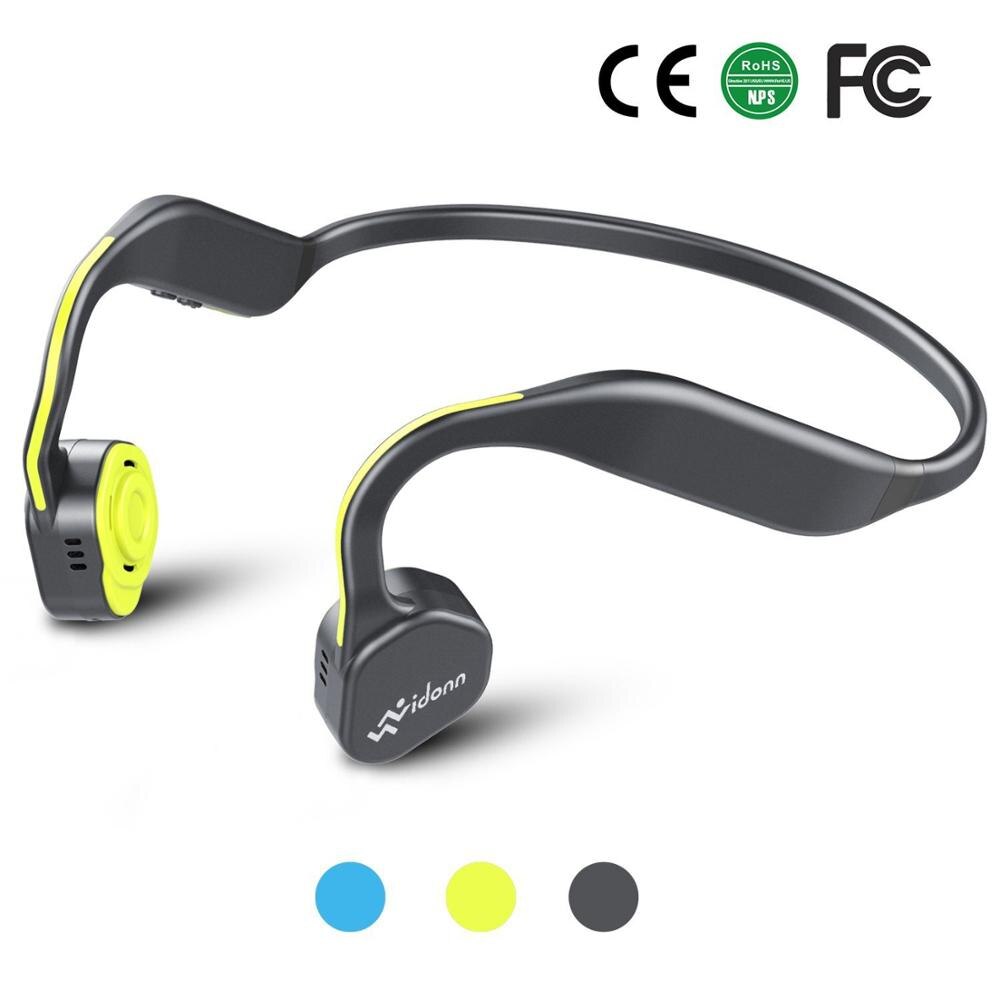 Vidonn F1 Bone Conduction Headphones Earphone Bluetooth 5.0 Titanium Open Ear Wireless Sports Headset: Yellow