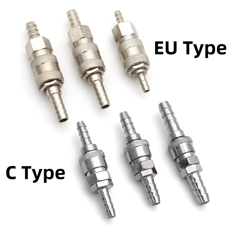 Manguera neumática de 6, 8, 10mm, estándar europeo, UE, Japón, tipo C, conector de liberación rápida, acoplador de manguera para compresor de aire