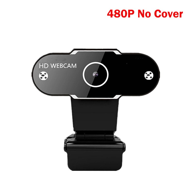 HD Webcam 1080P 720p 480p Mini Computer WebCamera with Microphone For PC Laptop Desktop for Video Calling Conference Work: 480P No Cover