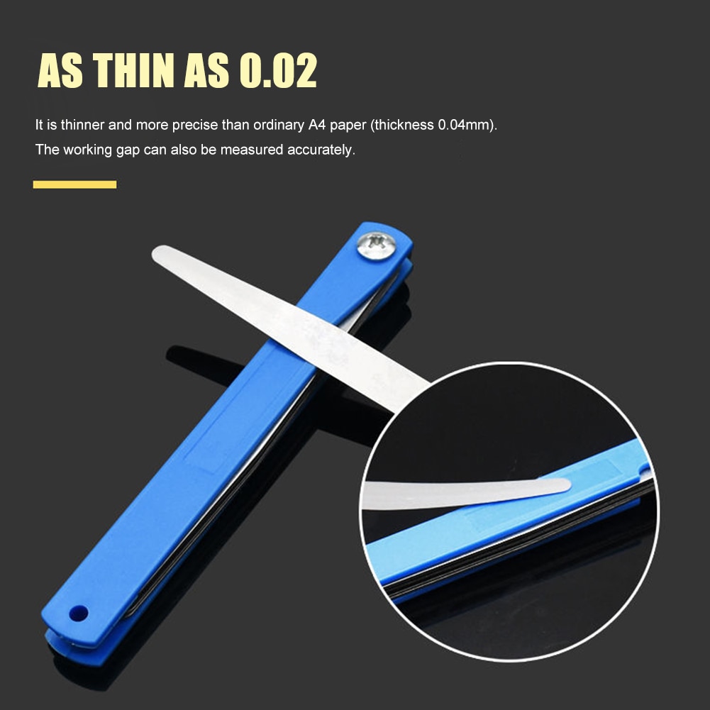 Measurement Height Limit Gauge Tools 17 Blade Thickness Tappet Valve Feeler Gauge Set Wood Measure Ruler Profile Marking Tool