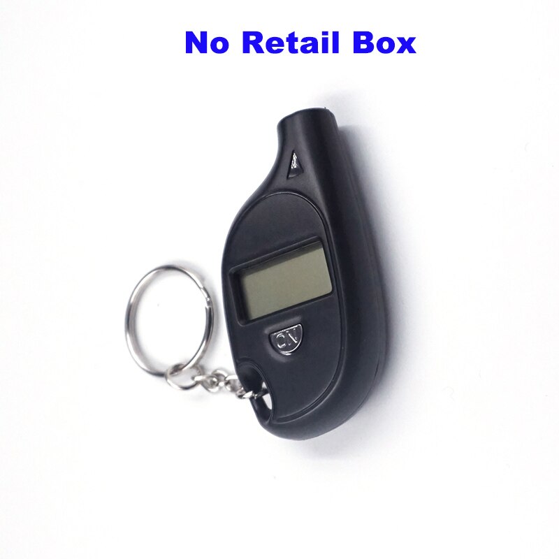 Mini Digital Auto Wheel Tire Air Pressure Gauge Meter Test Tyre Tester Vehicle Motorcycle Manometer Car Barometers With Keychain: No Box