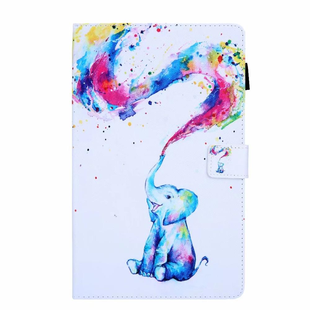 Unicorn Cute Leather Case For Samsung Tab A 8.0 SM-T290 SM-T295 Tablet Cover For Galaxy Tab A 8.0 Case Fundas: qi cai da xiang