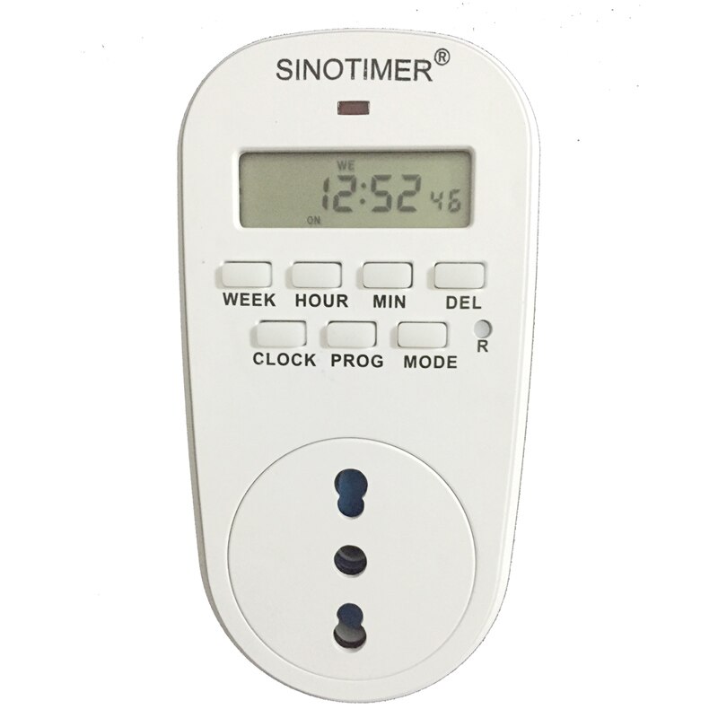 Enchufe estadounidense eléctrico 7 días semanal temporizador Digital programable enchufe interruptor de enchufe tiempo relé reloj potencia AC 120V 60Hz