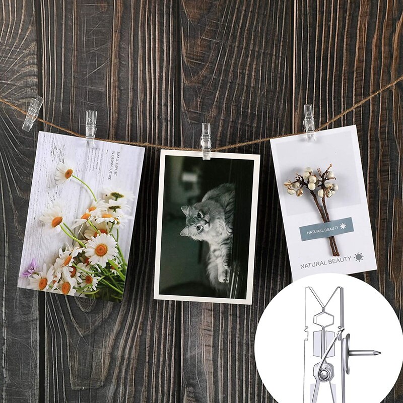 Push Pin Clips Plastic Push Pins for Cork Board Tacks Mini Photo Clips Decorative Pins Thumbtack Paper Clips Pushpins