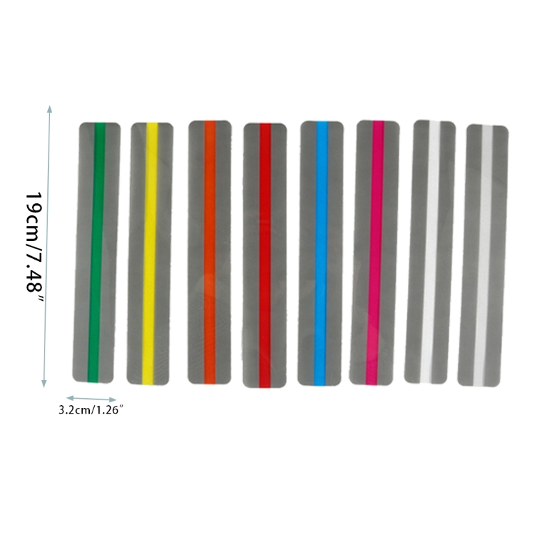 8 sztuk przezroczysty kolor czytanie przewodnik paski szkolne wyróżnij kolorowe nakładki zakładka dla osób dysleksji