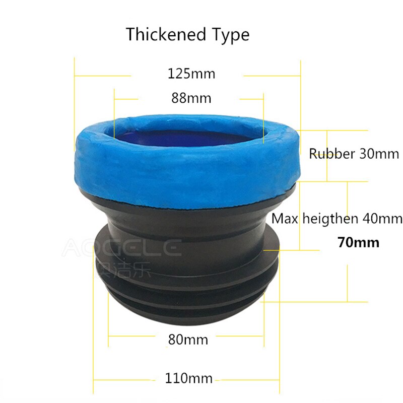 Toilet seat flange extension sets WC flange bathroom accessories thickened rubber ring 40mm raised up bathroom fixture parts