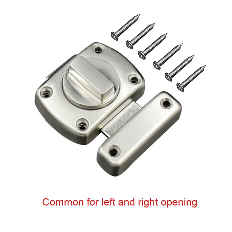 Bathroom Rotate Bolt Lock Keyless Twist Lock Zinc Alloy Cabinet Door Lock