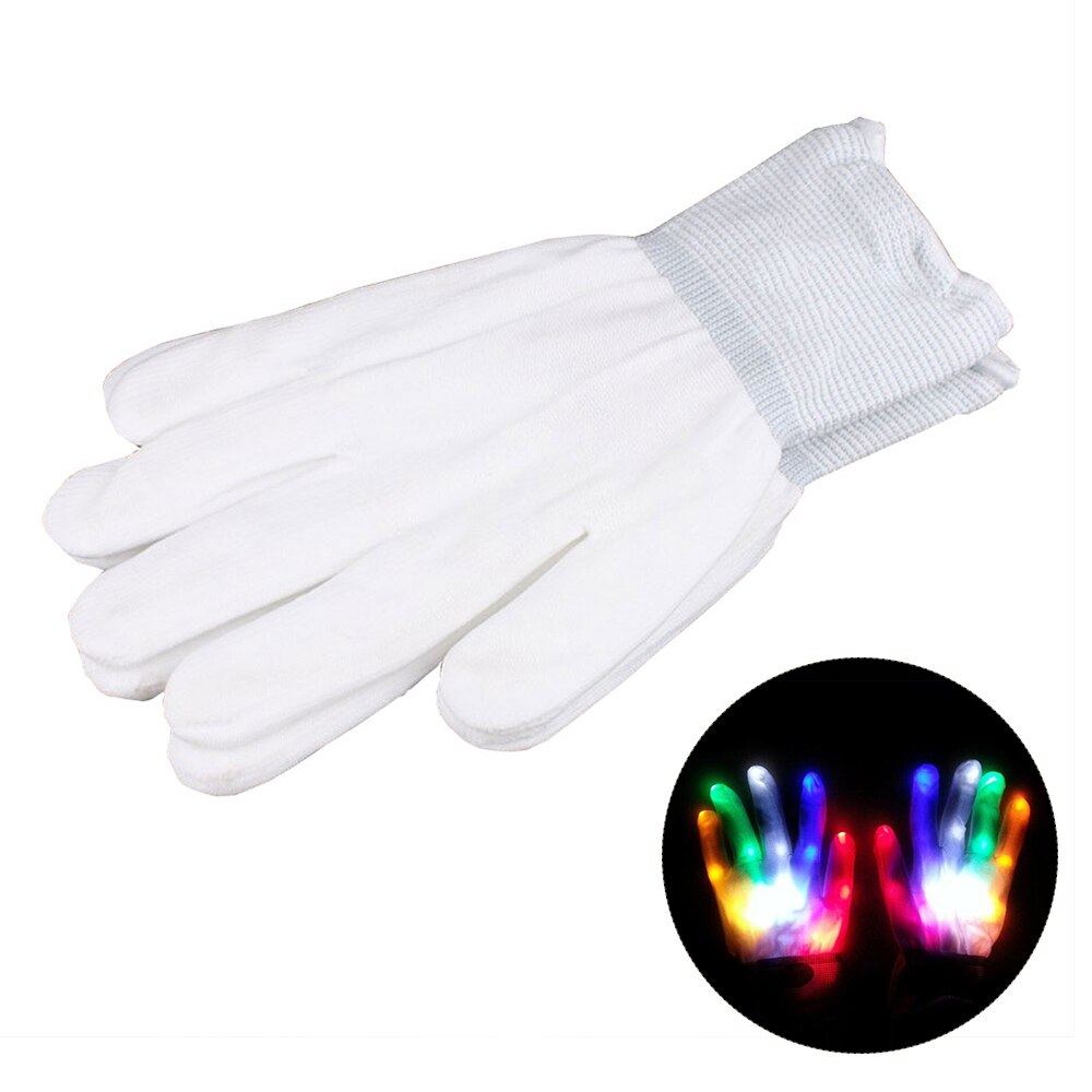 Party DJ Disco Festival LED Gloves Light Gloves Super Bright Fun Home Glow LED Light Gloves 1 Pair: Colorful