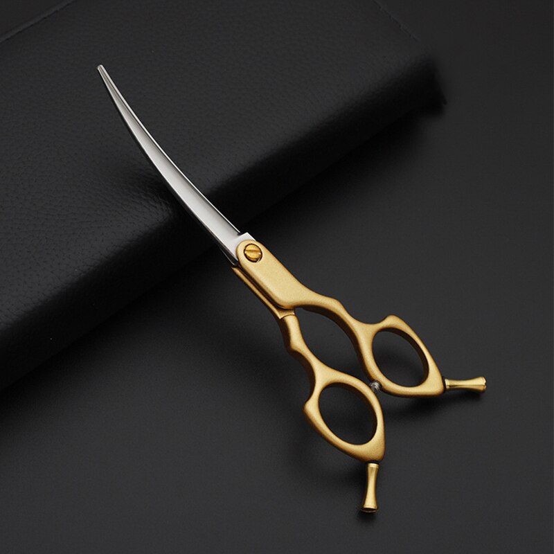 Japan 440C Curved Dog Grooming Scissors 6/6.5 Inch Stainless Steel Pet Shear with Alloy Handle Teddy