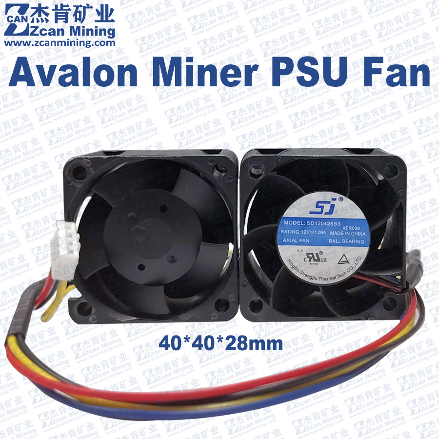 Ventilador de refrigeración Avalon Miner PSU 40x40x28mm 4 pines 12V 4028 ventilador para fuente de alimentación Avalon