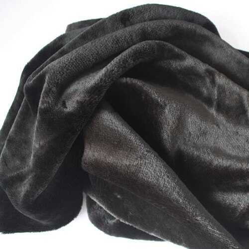 Zachte Zwarte Faux Fur Stof Kostuums Cosplay Ambachten Dekens Maat 150*92 cm