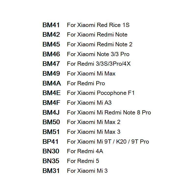 Batterie kompatibel mit Xiaomi Mi Redmi Hinweis 4 / 4X 5 / 5A / 5X 6 / 6X / A2 7/8 Lite Pro mit freies werkzeug kits