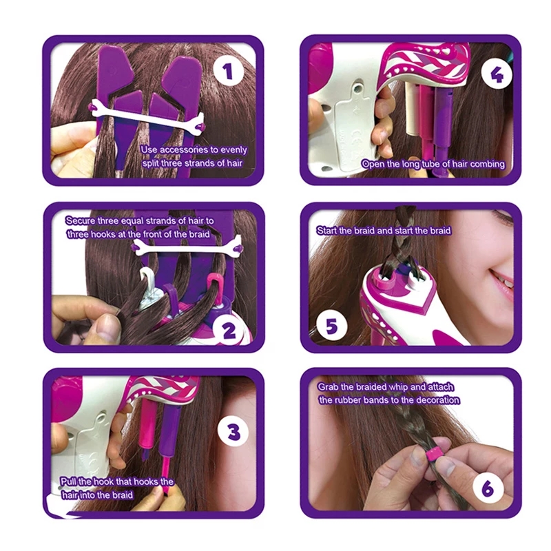 Meisje Automatische Haar Braider Elektrische Diy Haar Weave Machine Twist Breien Roll Twisted Vlechten Haar Styling Tools Meisje