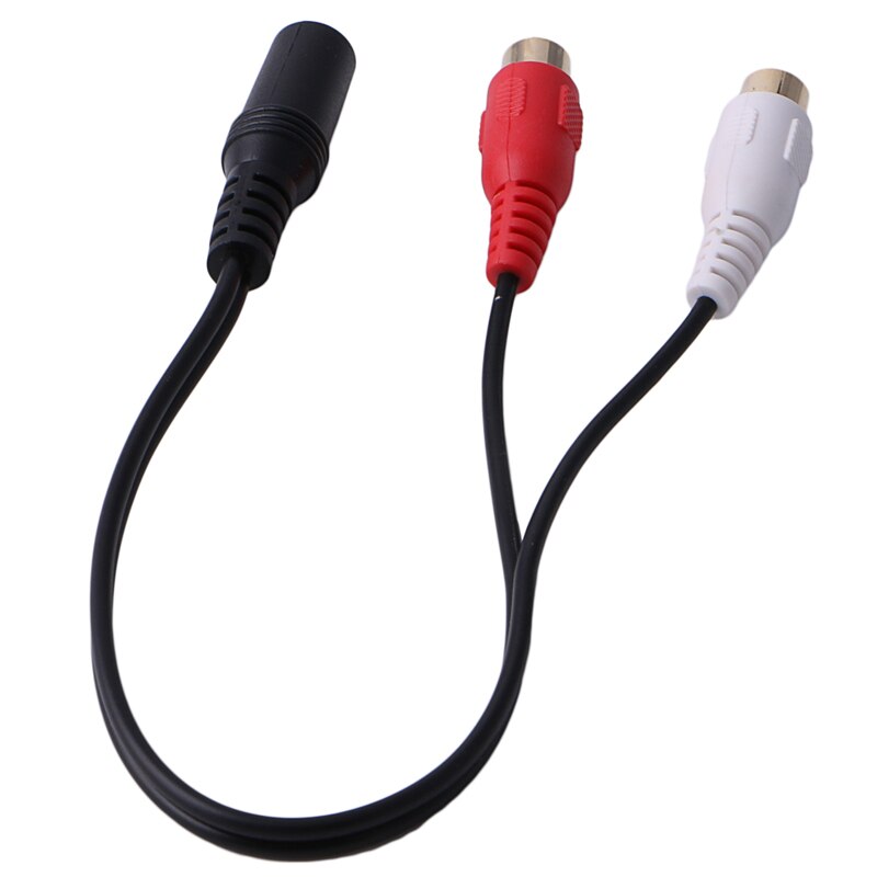 1 PC 3.5mm Stereo Female Naar 2 RCA Female Jack Audio Y Adapter Splitter Cable Cord