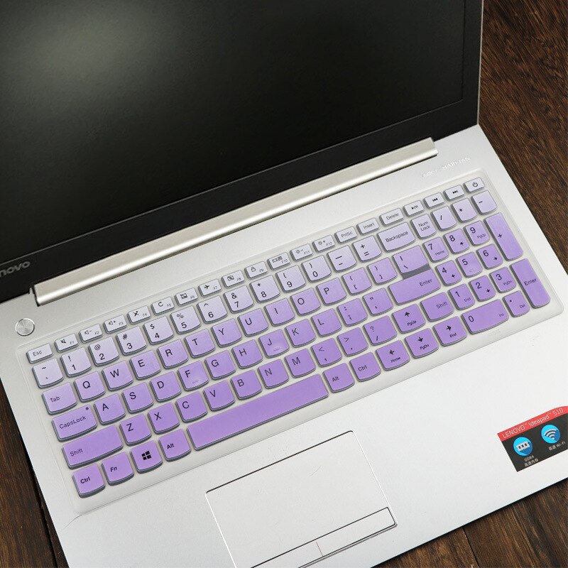 Notebook Keyboard Cover Protector Skin For Lenovo Ideapad 310 15 510 15 110 15 17 Laptop 15'' 15.6 Inch Laptop Accessories: Gradual Purple