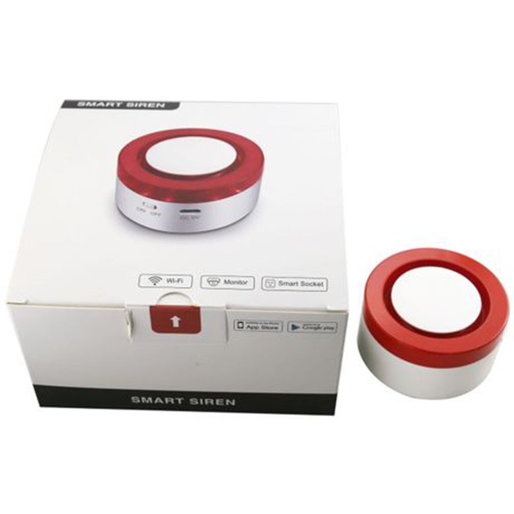 4pcs Tuya Intelligent Gateway Sound Light WIFI Three-in-one Intelligent Smart Wi-Fi Anti-Theft Alarm Host Motion Sensor