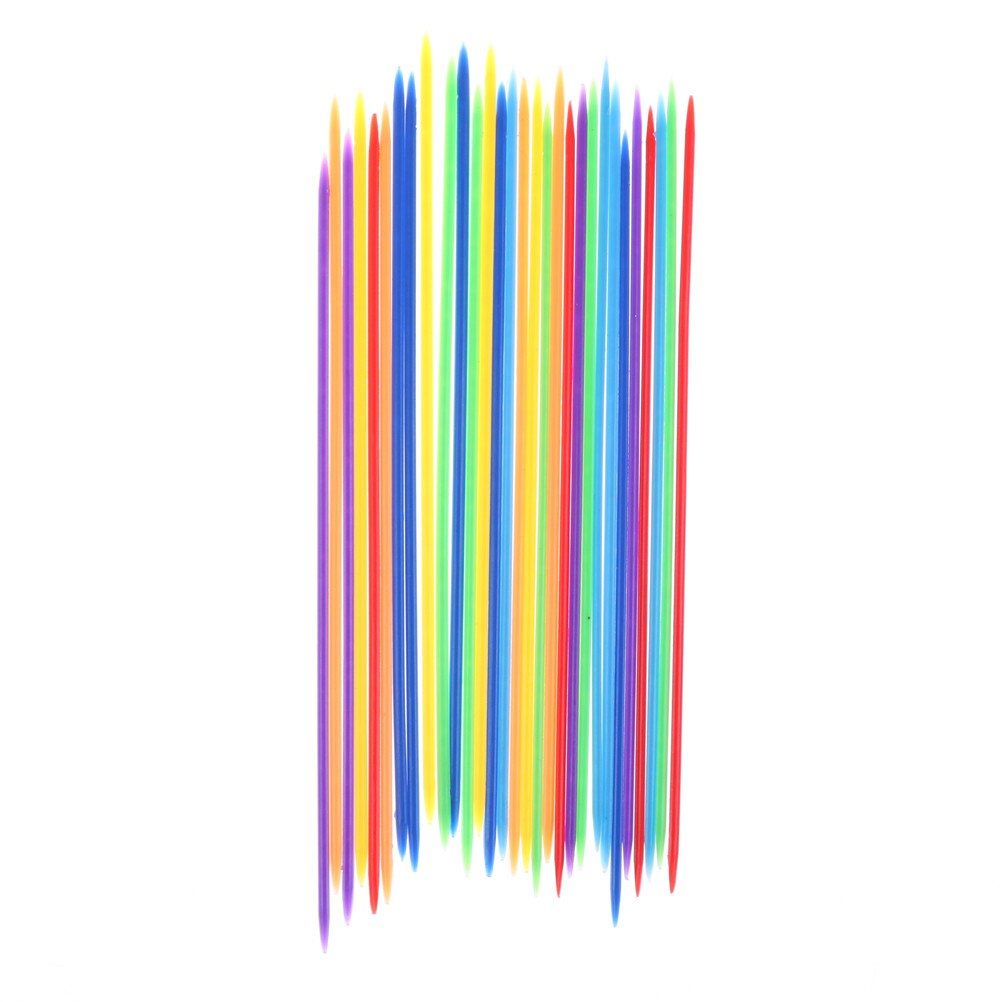 30Pcs Baby Kinderen Educatief Kleurrijke Plastic Traditionele Mikado Spiel Pick Up Sticks Met Doos Game Kids