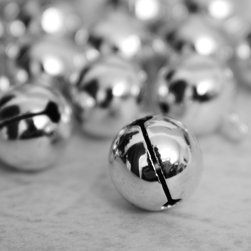 20 Pcs 14Mm Mini Zilver Kerstboom Jingle Bell Ornament Decoratie Diy Armband Enkelbanden Ketting Accessoires Decor