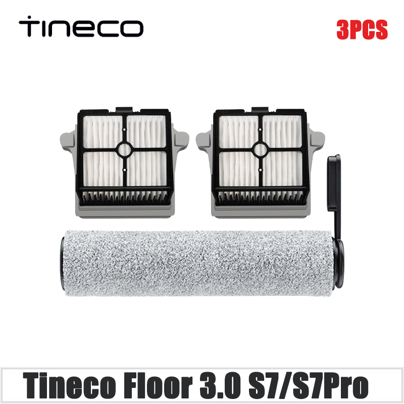 For Tineco Floor ONE S7 Pro\S6 Parts Vacuum Cleaner Replacement Brush Rollers and HEPA Filters: Dark Grey
