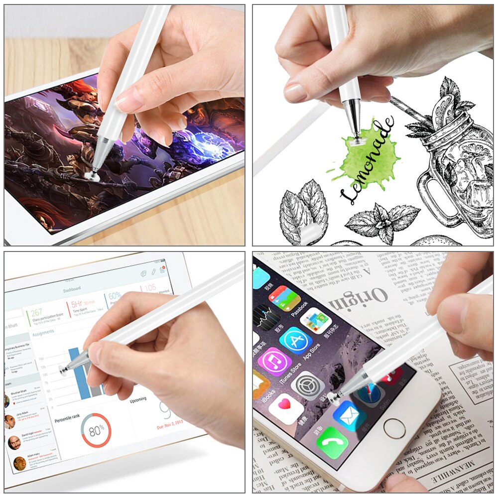 2 In 1 Capacitive Stylus Touch Screen Pen Writing Drawing Tablet Stylus Pens for Tablet PC IOS Android Mobile Phone
