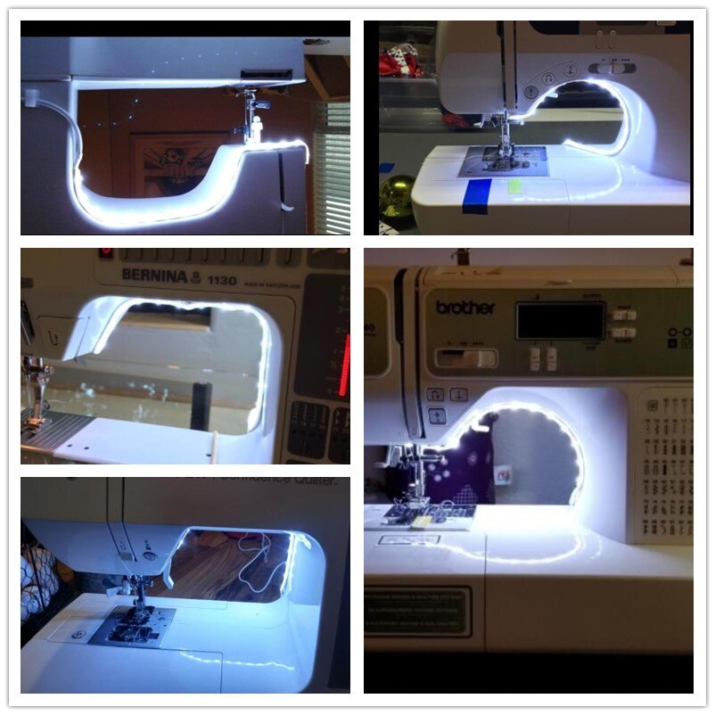 Symaskine ledet lysstrimmel lys kit 11.8 tommer  dc5v fleksibel usb sy lys 30cm industriel maskine arbejder led lys