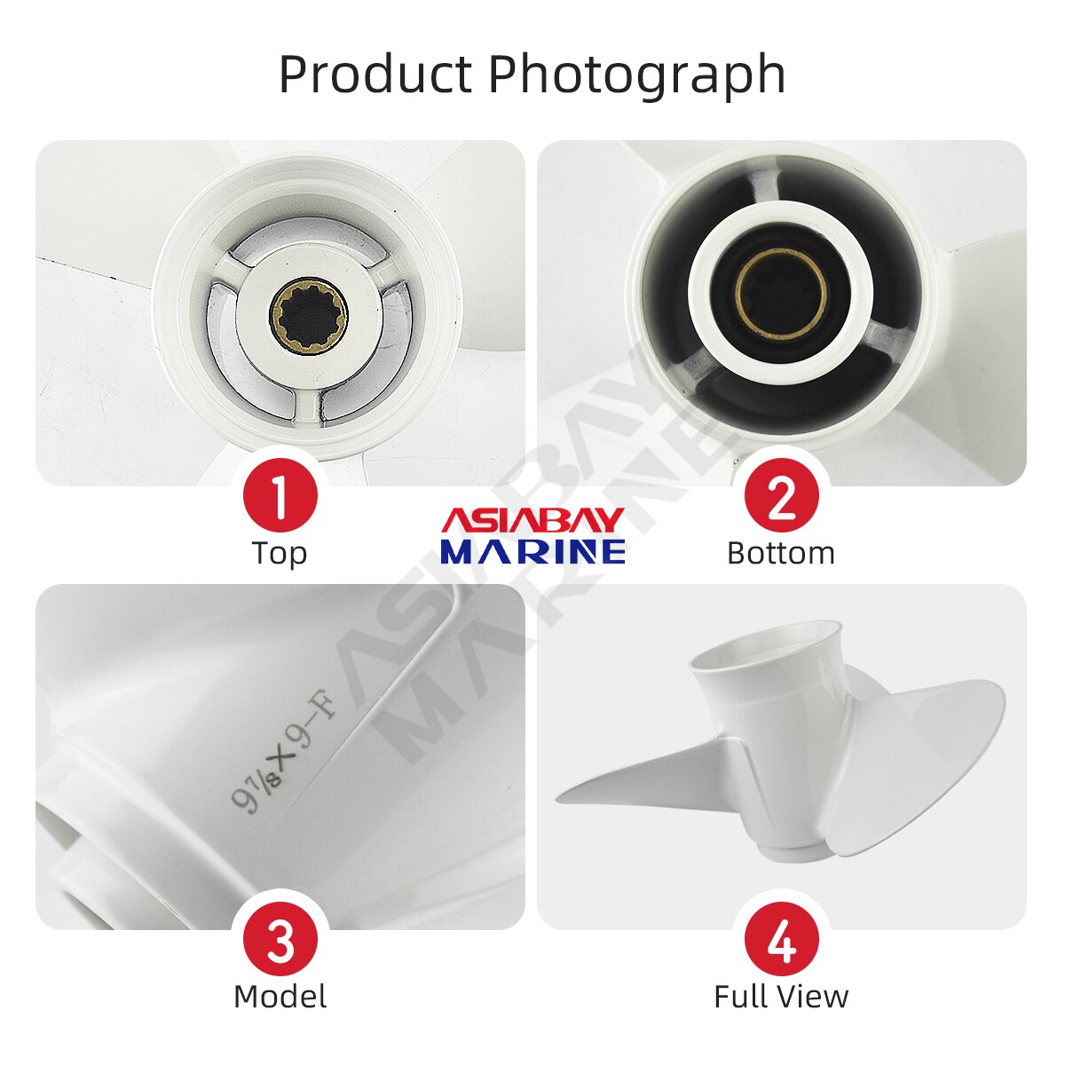 9 7/8*9 Outboard Propeller For Yamaha 20hp 25hp 30hp Boat Motor Aluminum Alloy 20 25 30 Screw 3 Blade 10 Spline Engine Part