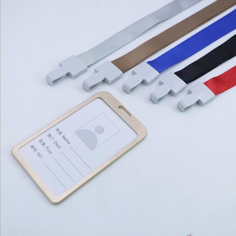 Metalowy uchwyt ze stopu aluminium certyfikat zestaw robić pracy smycz na identyfikator pracownika odznaka etykieta materiały biurowe