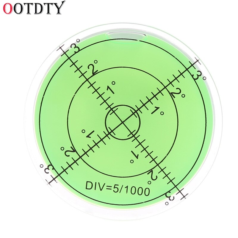 OOTDTY 60mm Large Spirit Bubble Level Degree Mark Surface Circular Measuring Bulls Eyes