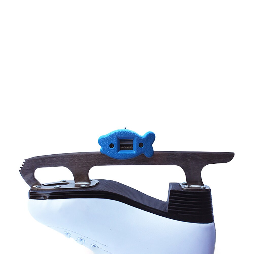 Piedra arenisca blanca de doble cara resistente al desgaste, afilador de patines de hielo de fácil uso, cuchillas antideslizantes de mantenimiento: Azul