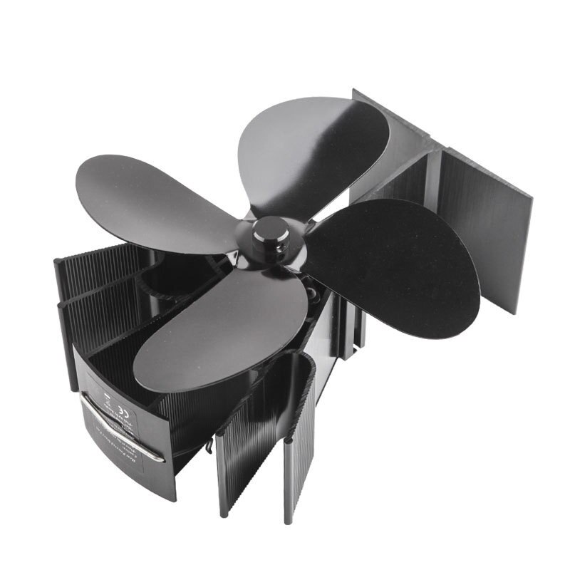 JOYLOVE Thermal Power Fan Four-leaf Wood-burning Stove Fan Ecological Fireplace Fan Wood Fireplace Fan