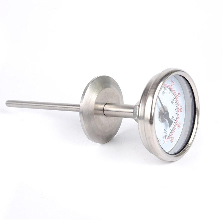 Sanitair Rvs 1.5 inch (50.5mm) Tri Clamp Axiale Bimetaal Thermometer