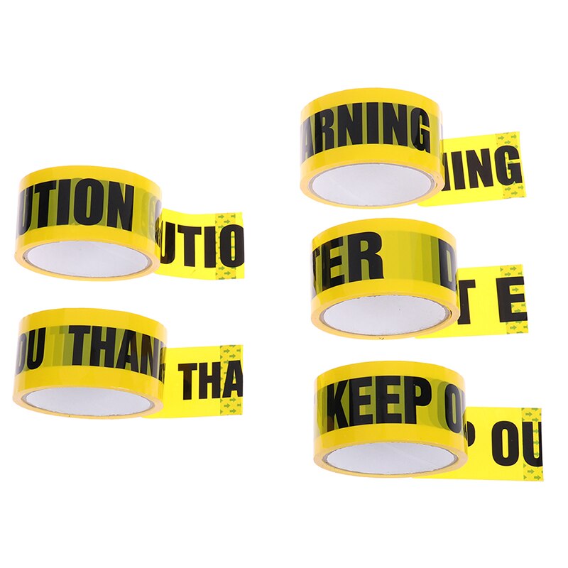 48mm*25m 1pc Warning Tape DIY Sticker Caution Barrier Remind Work Safety Adhesive Tapes For Mall Store School Danger