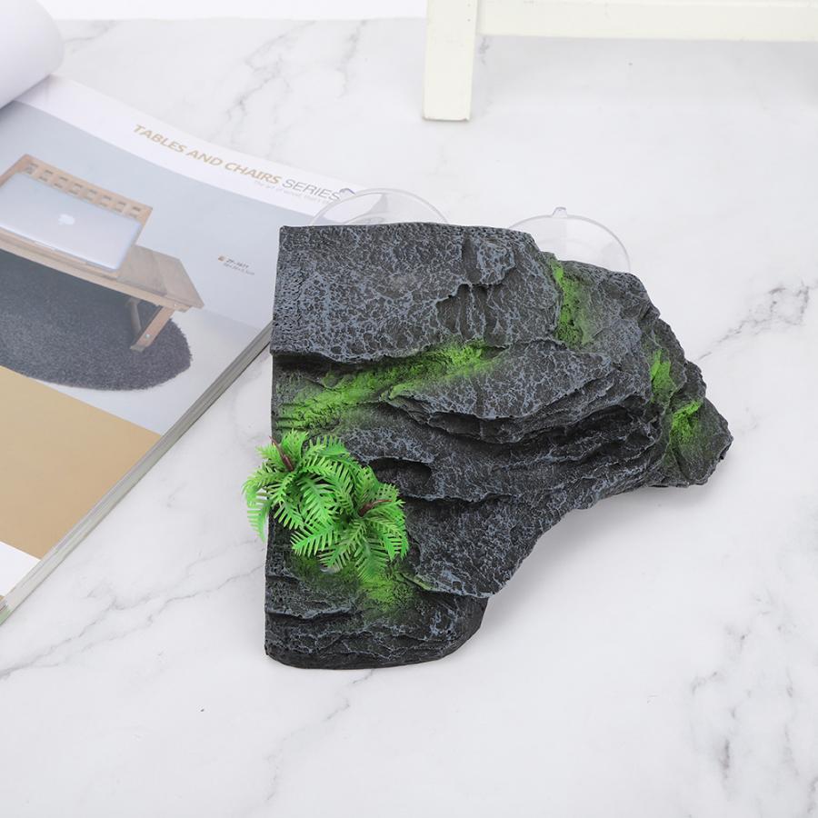 Rettili E Terrari Resina Acquario di Simulazione Artificiale Tartaruga Arrampicata Terrazza Scaletta grotta pesce carro armato Decorazione Paesaggio