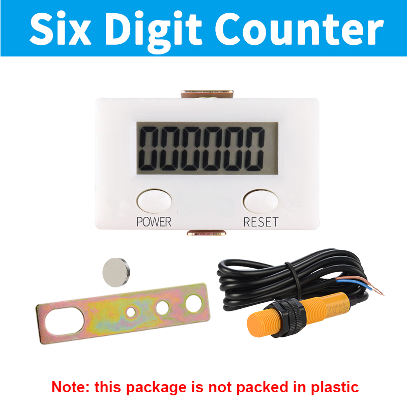 Contador de pantalla digital electrónica, interruptor de sensor magnético Industrial de proximidad, contador de perforaciones, medidor de inducción automático: Oro