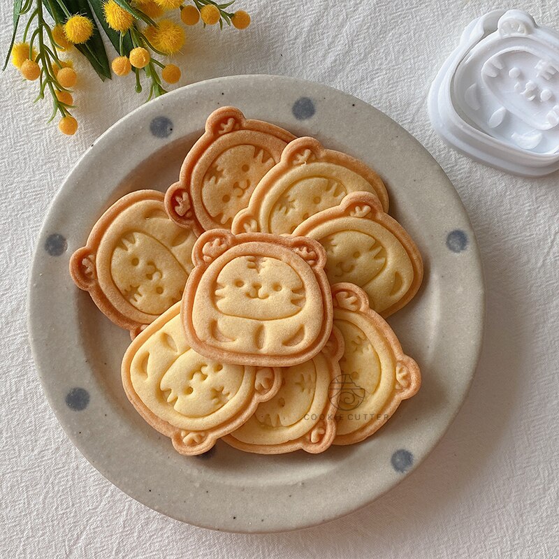 Cartoon Tiger Thickened Biscuit Mold Paw Cookie Cutter Fondant Cutter Pastry Cake Sugar Craft Baking Tools Kitchen Accessories