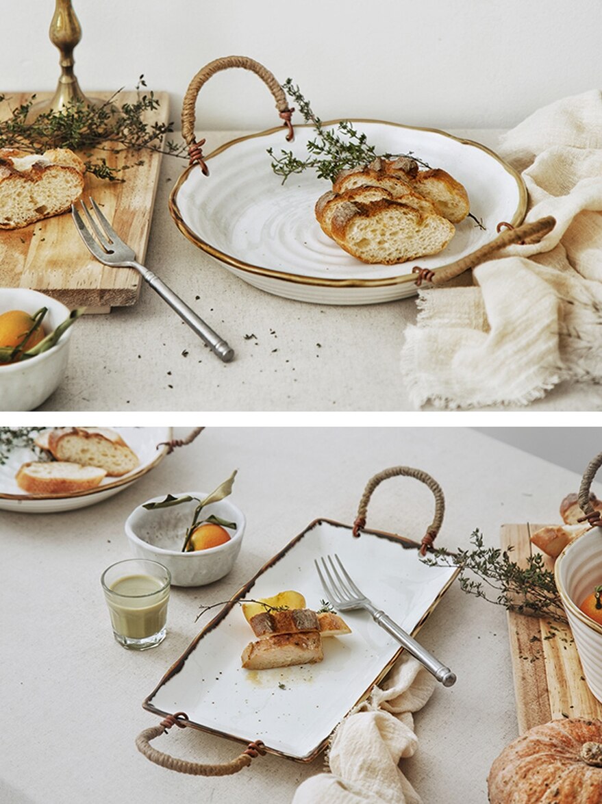 Japanese style retro ceramic bowls and home dishes Ramen bowl salad bowl ceramic retro tableware