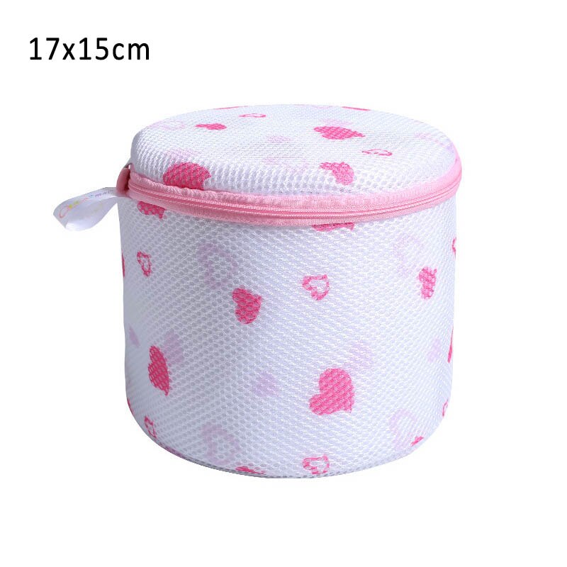 1 stuk ondergoed organizer bh mesh net duurzaam polyester japanse stijl waszak met rits waszakken badaccessoires: Hart