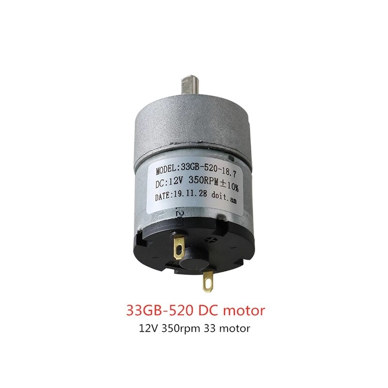 Moteur à courant continu de 12V de 33 gb-520, 350 tr/min, couple élevé pour bricolage, Robot, châssis de voiture, télécommande, fabricant d&#39;apprentissage, 2 pièces/lot