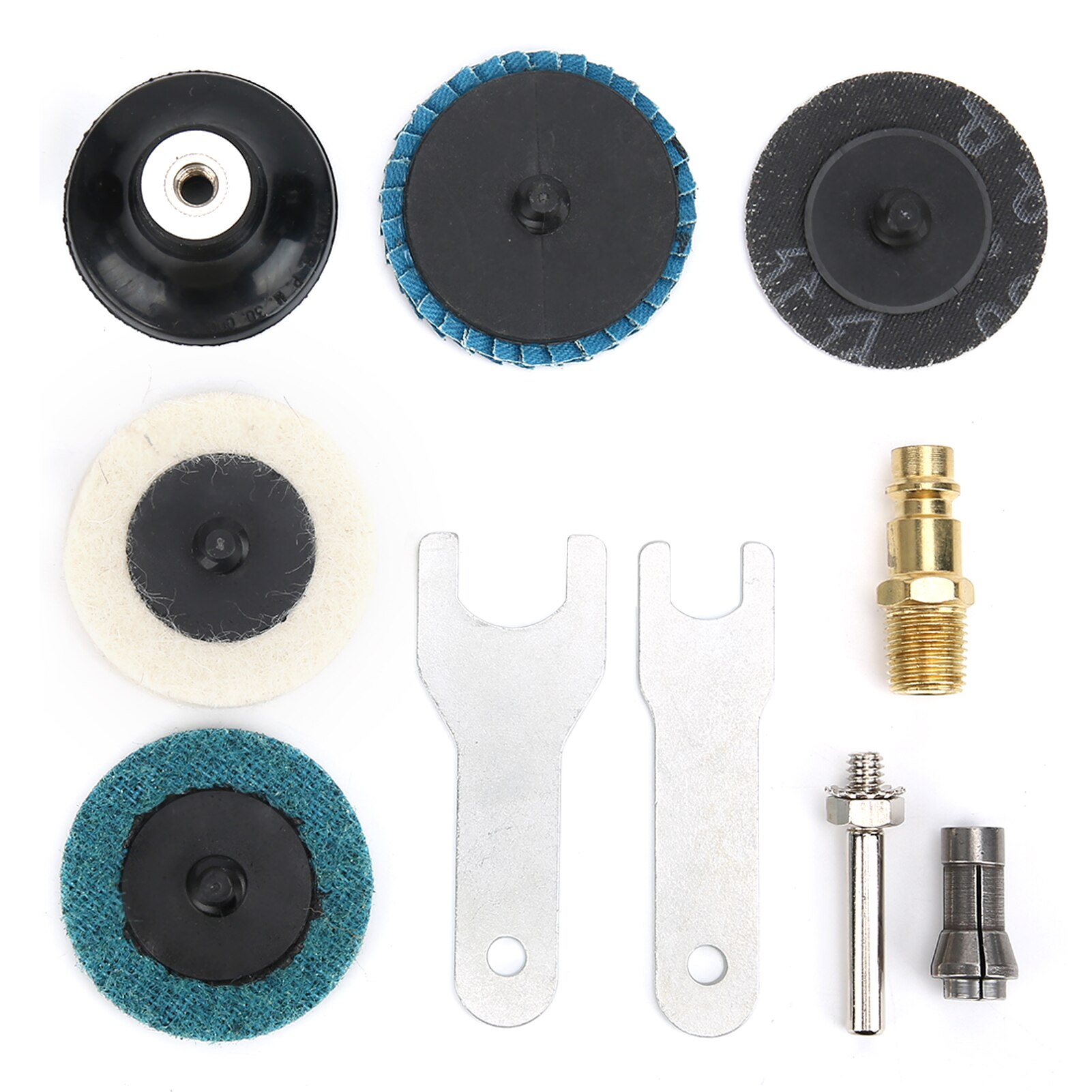 1/4in Air Die Grinder Pneumatic Polisher 90 degree Bend Angle Grinder Angle Pneumatic Grinding Polishing Tool with Emery Disk